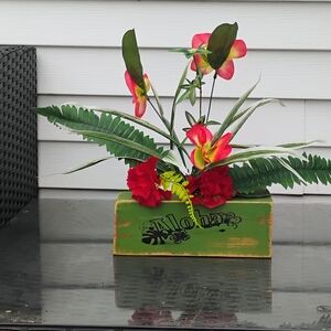 Aloha Green and Red Floral Arrangement